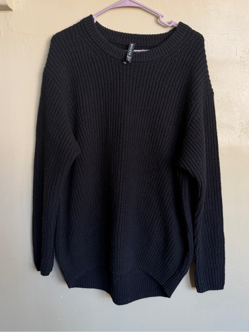 Athleta Black Wool Blend Sweater | Size Medium